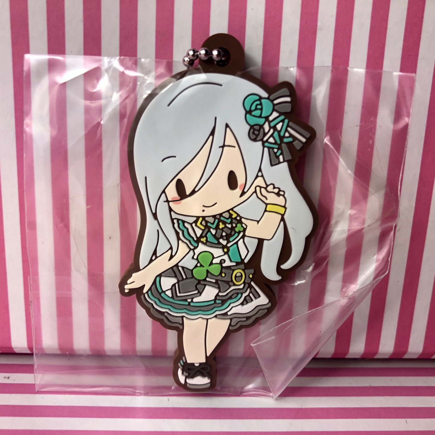 Chibi Hinomori Shizuku Project Sekai Porte-clés en caoutchouc coloré ! pi. Hatsune Miku