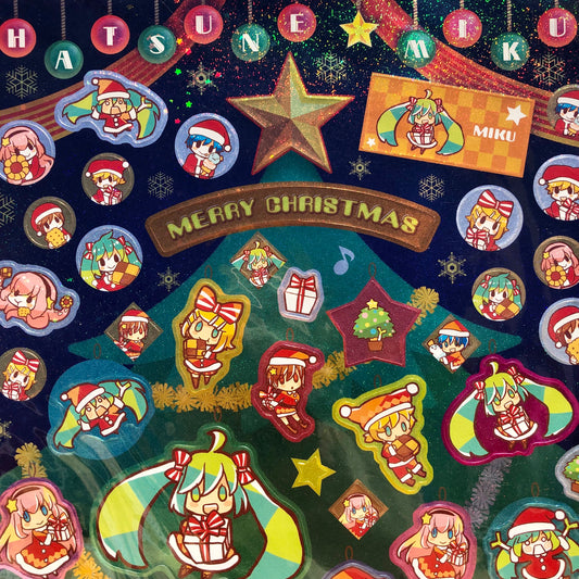 Ensemble d'autocollants de Noël officiel Vocaloid Hatsune Miku B
