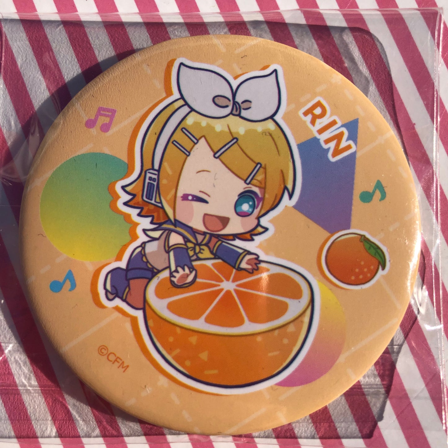 Kagamine Rin B Badge - Vocaloid Hatsune Miku - Miku Miku Friends