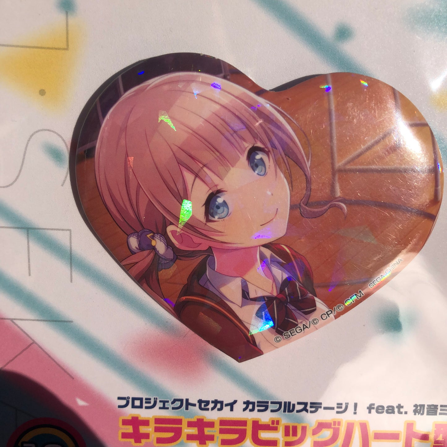 Scène colorée du Projet Sekai ! pi. Hatsune Miku Mochizuki Honami Holo Badge Coeur