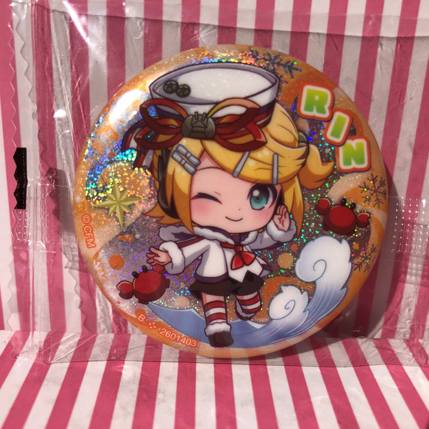 Kagamine Rin Badge - Vocaloid Hatsune Miku Snow Miku 2022