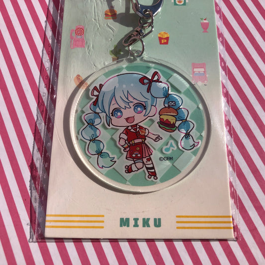 Original Vocaloid Acrylic Keychain Hatsune Miku Miku's Diner with mm Friends