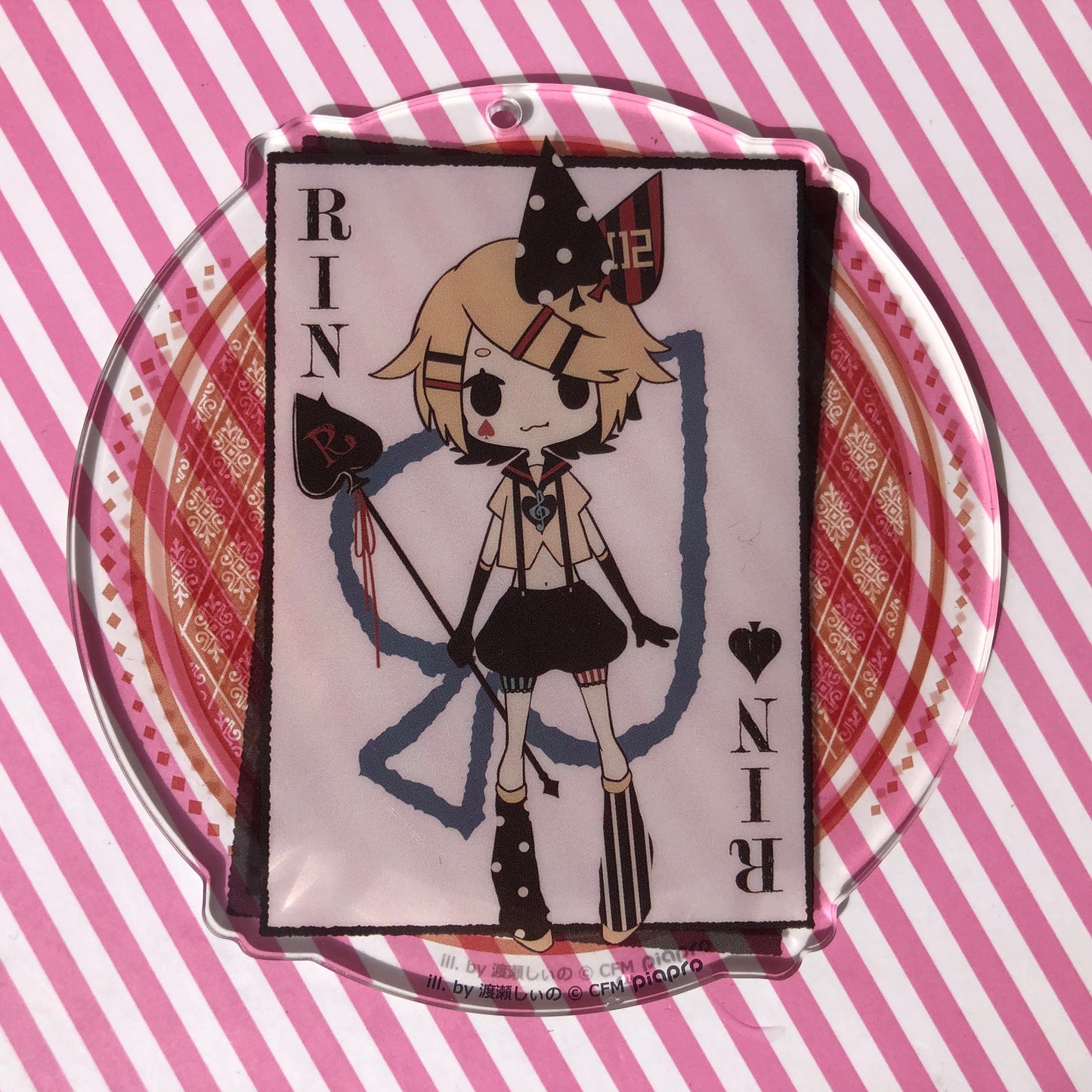 Porte-clés acrylique Vocaloid Kagamine Rin - Hatsune Miku Series Acrylique Coaster D: Rin