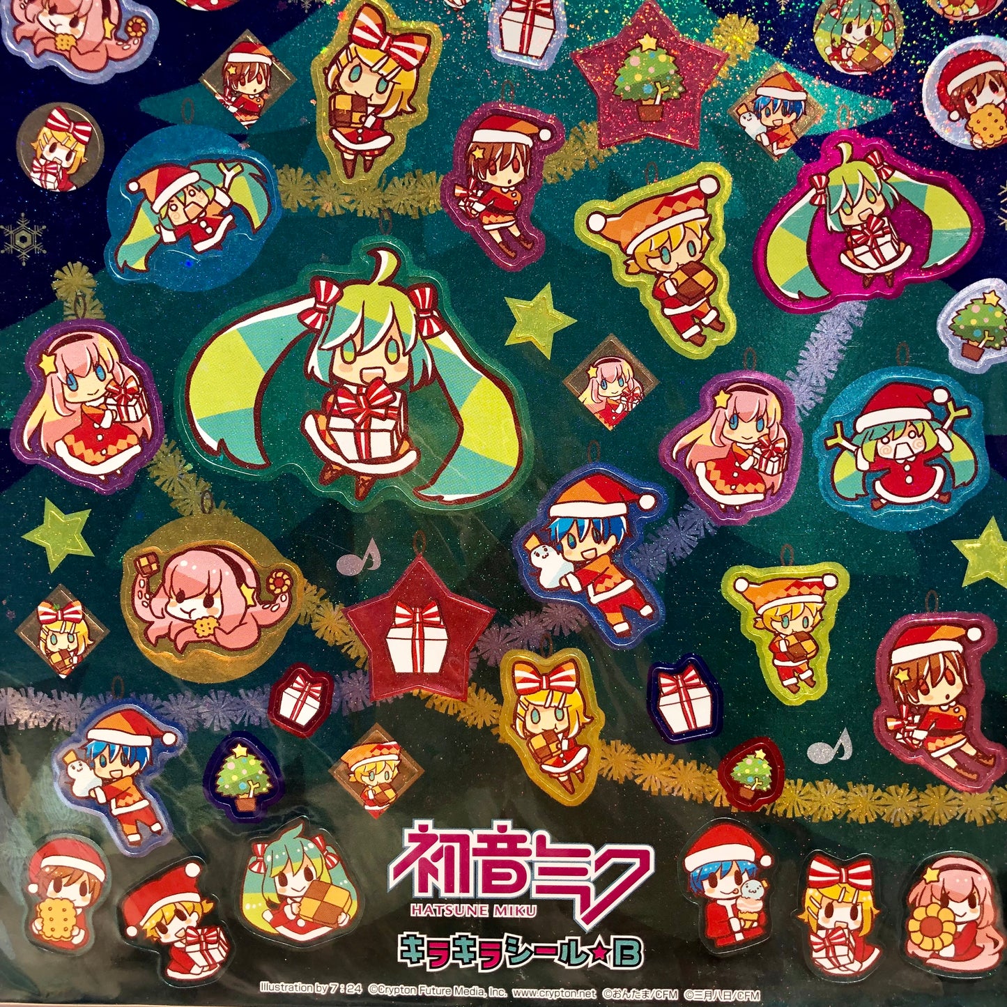 Official Vocaloid Hatsune Miku B Christmas Sticker Set