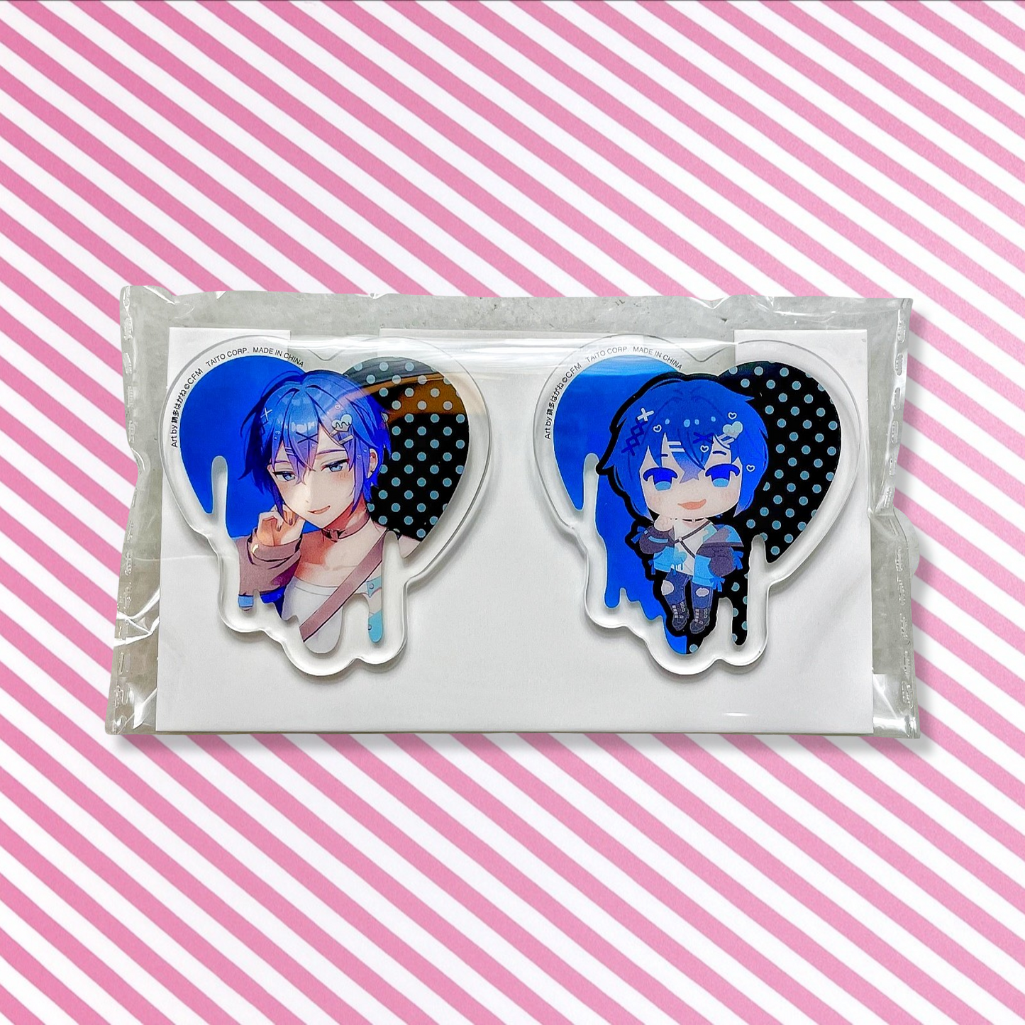 Brooches x2 Sakura Kuji Taito Subculture J Award Kaito Vocaloid PiaPro Kuji Can Badge Pin Ver2 Hakusai Hatsune Miku