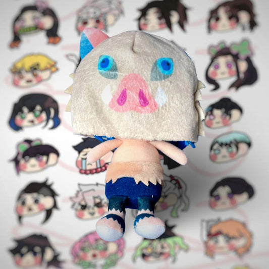 Decorative Keychain With Inosuke Hashibira Kimetsu No Yaiba mask