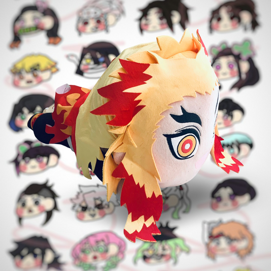 Large Nesoberi Plush Kyojuro Rengoku Kimetsu No Yaiba