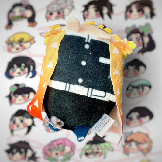 Zenitsu Agatsuma Kimetsu No Yaiba Round Decorative Keychain