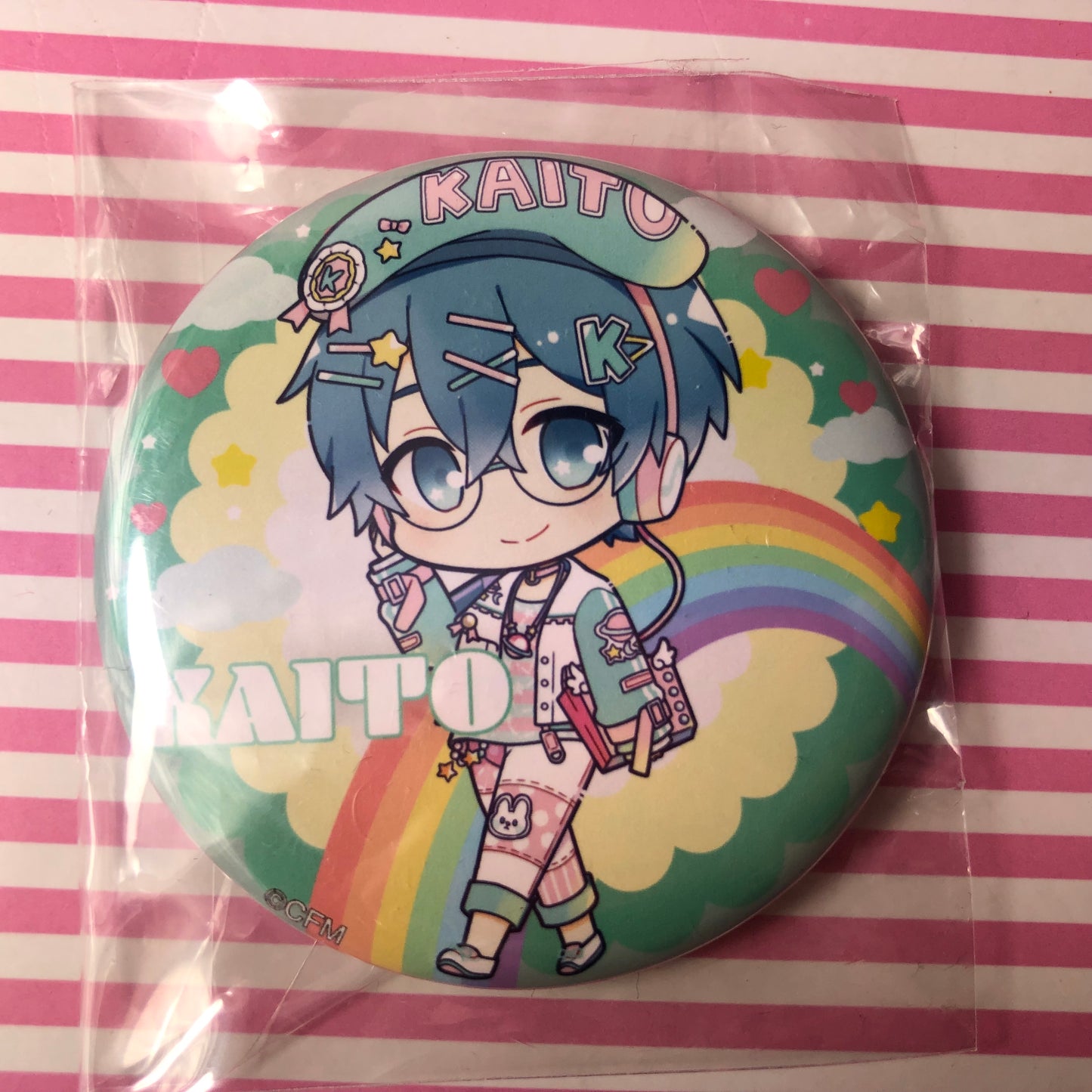 Badge étoiles numériques Vocaloid Kaito Hatsune Miku