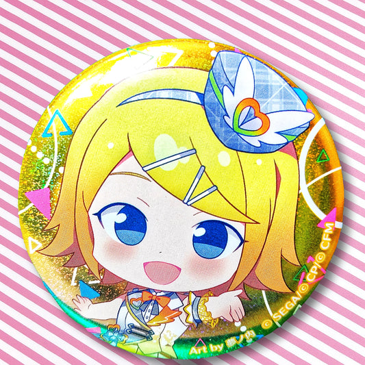 Chapa Brillante Chibi Vocaloid Kagamine Rin More More Jump Badge Project Sekai Colorful Stage! feat. Hatsune Miku