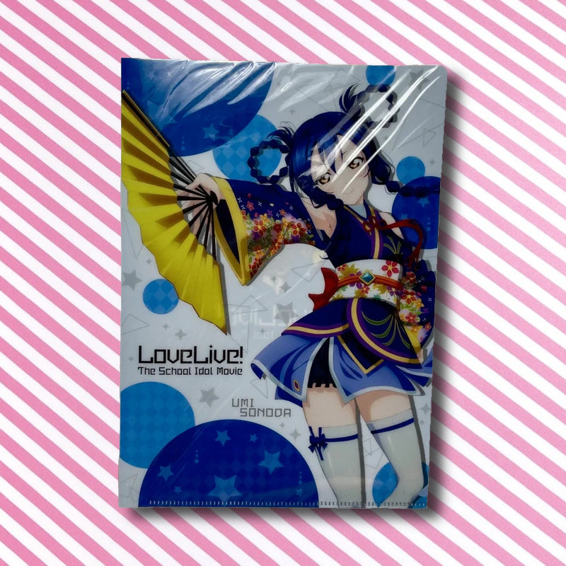 Official Love Live The School Idol Movie Umi Sonoda Pack Clear File and Coaster