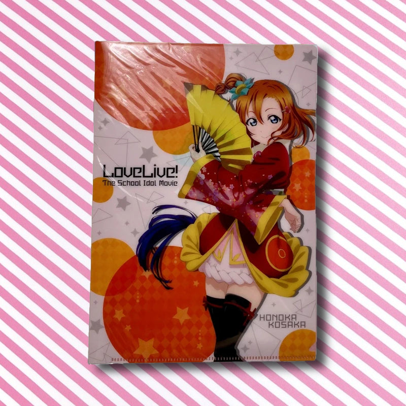 Official Love Live The School Idol Movie Honoka Kosaka Pack Clear File and Coaster