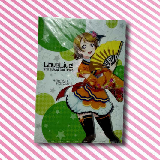 Official Love Live The School Idol Movie Hanayo Koizumi Pack Clear File and Coaster
