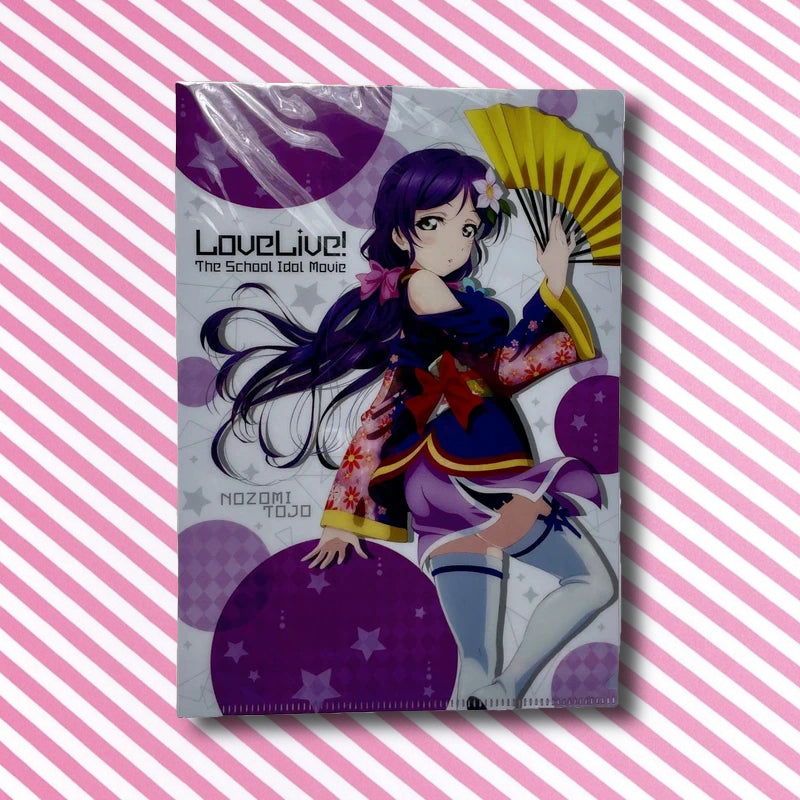 Official Love Live The School Idol Movie Nozomi Tojo Pack Clear File and Coaster