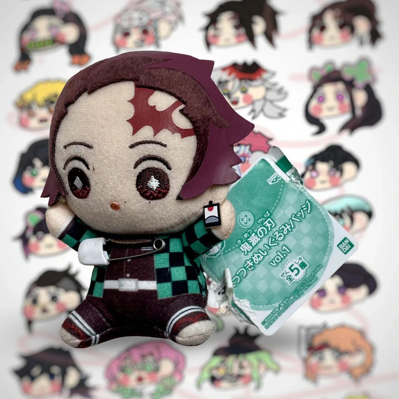 Official Bandai Kimetsu No Yaiba Kamado Tanjiro Plush Badge