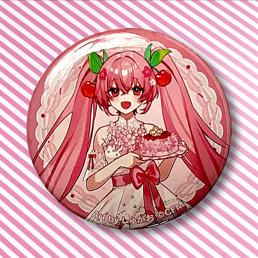 Sakura Miku - Stand-up Big Can Badge (Art by Shugao)