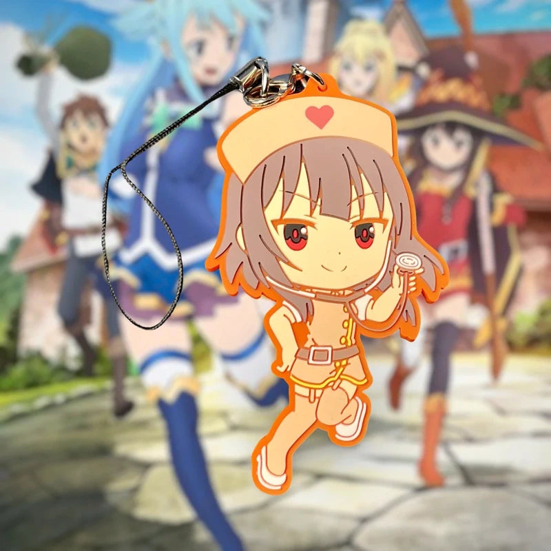 Official Konosuba God's Blessing On This Wonderful World Megumin Rubber Keychain