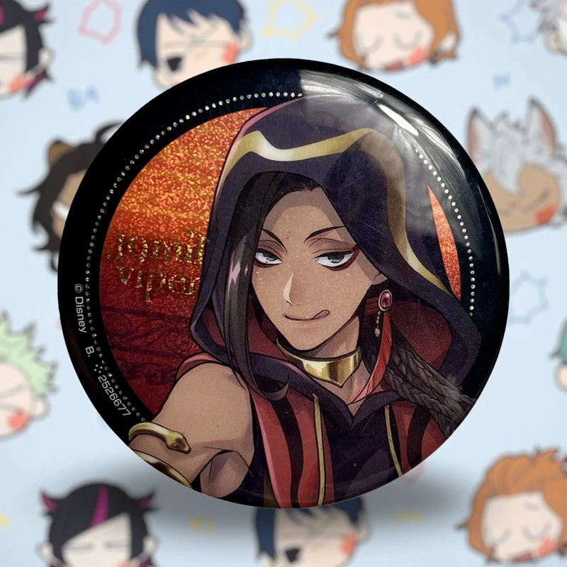 Official Bandai Jamil Viper Disney Twisted Wonderland Badge