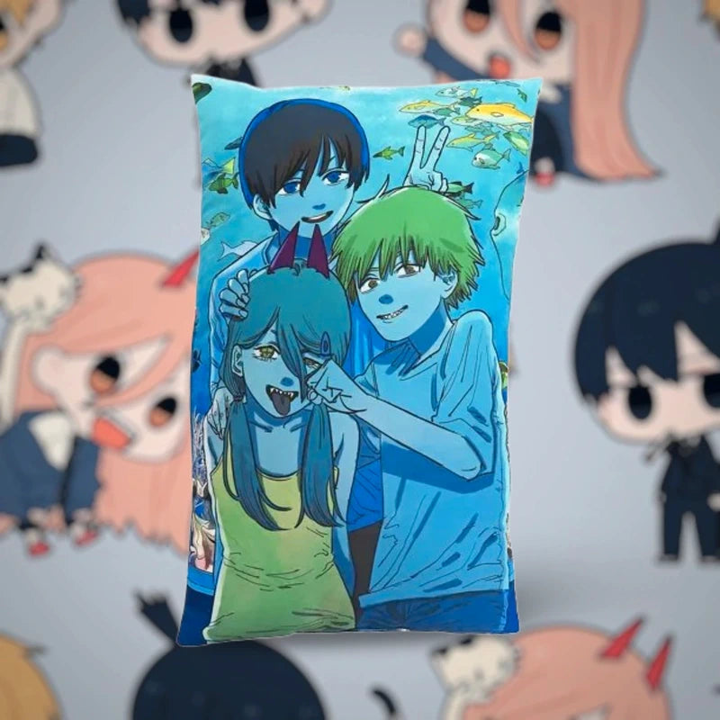 Official Denji, Aki Hayakawa And Power Chainsaw Man Cushion