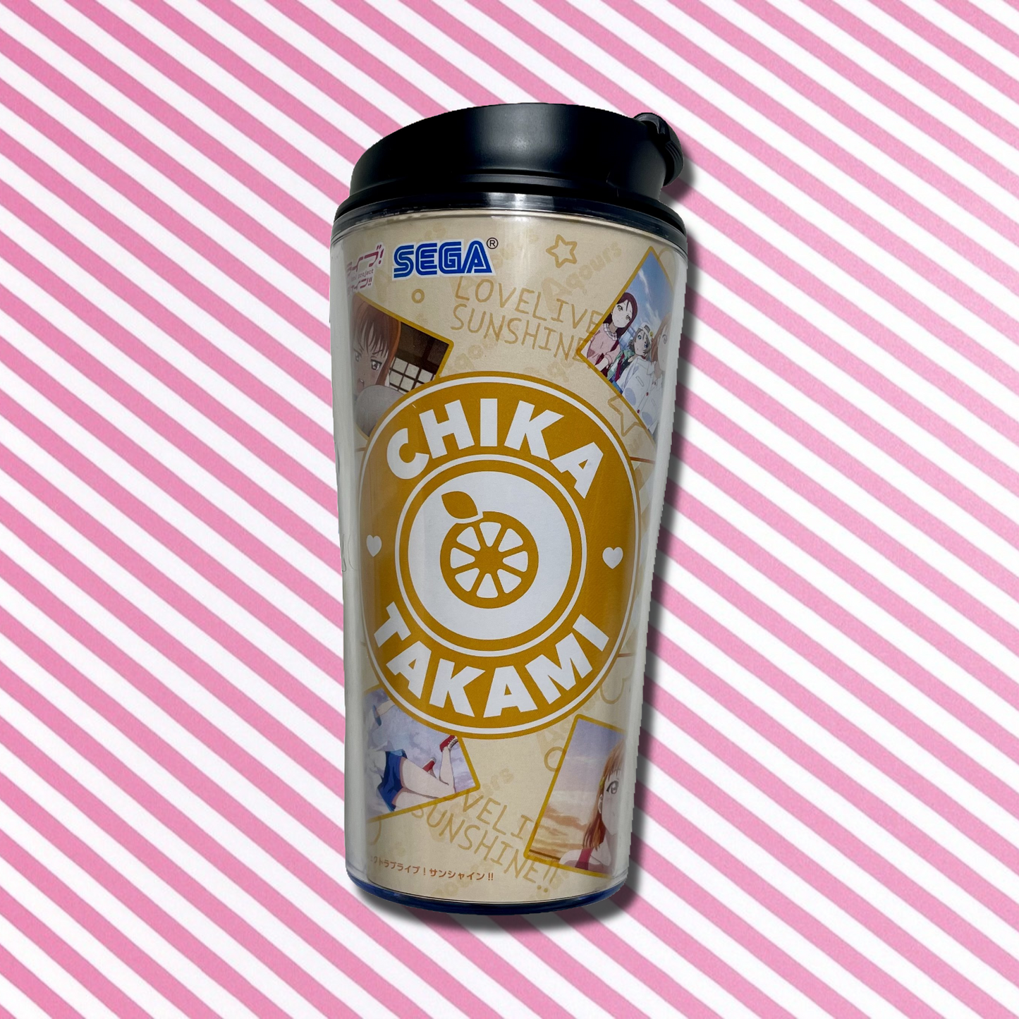 Love Live! Sunshine!! Sega Collaboration Cafe Chika Takami Plastic Tumbler