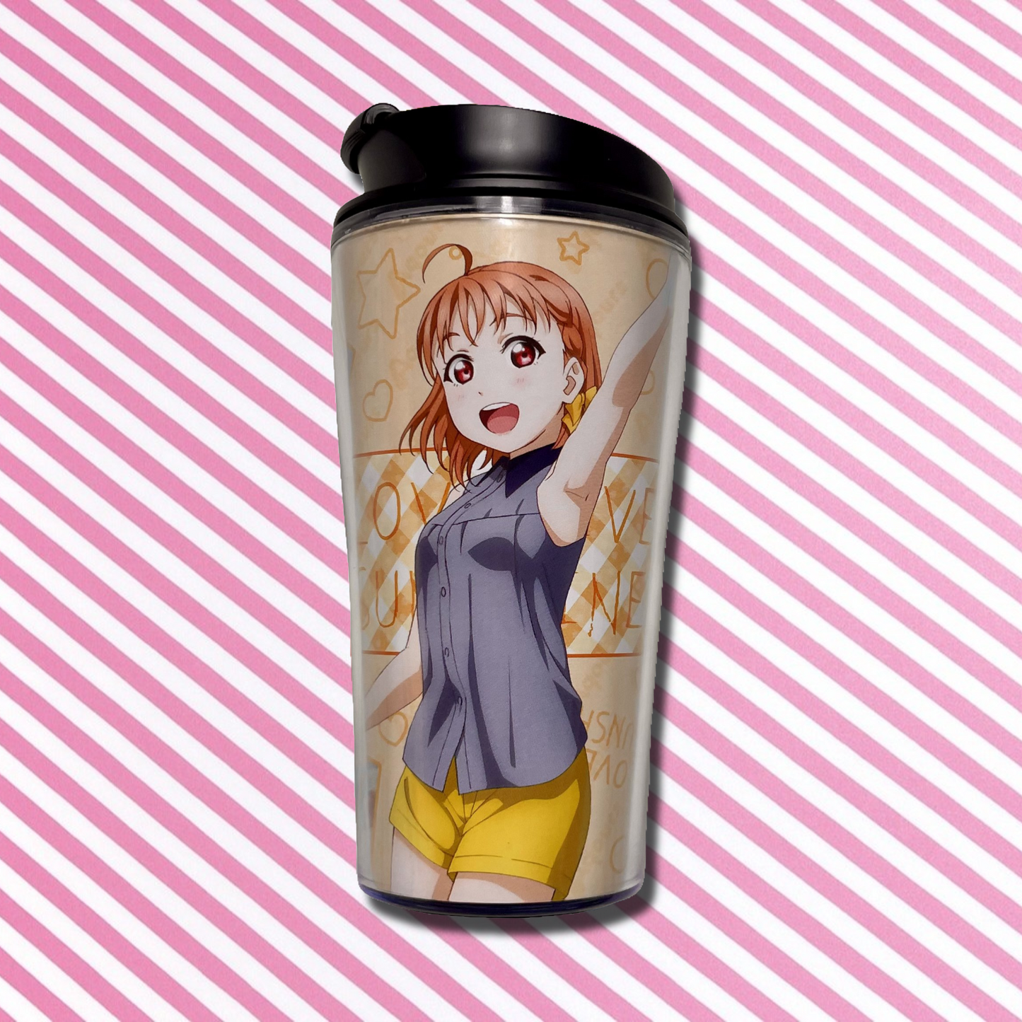 Love Live! Sunshine!! Sega Collaboration Cafe Chika Takami Plastic Tumbler