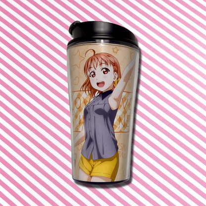 Love Live! Sunshine!! Sega Collaboration Cafe Chika Takami Plastic Tumbler
