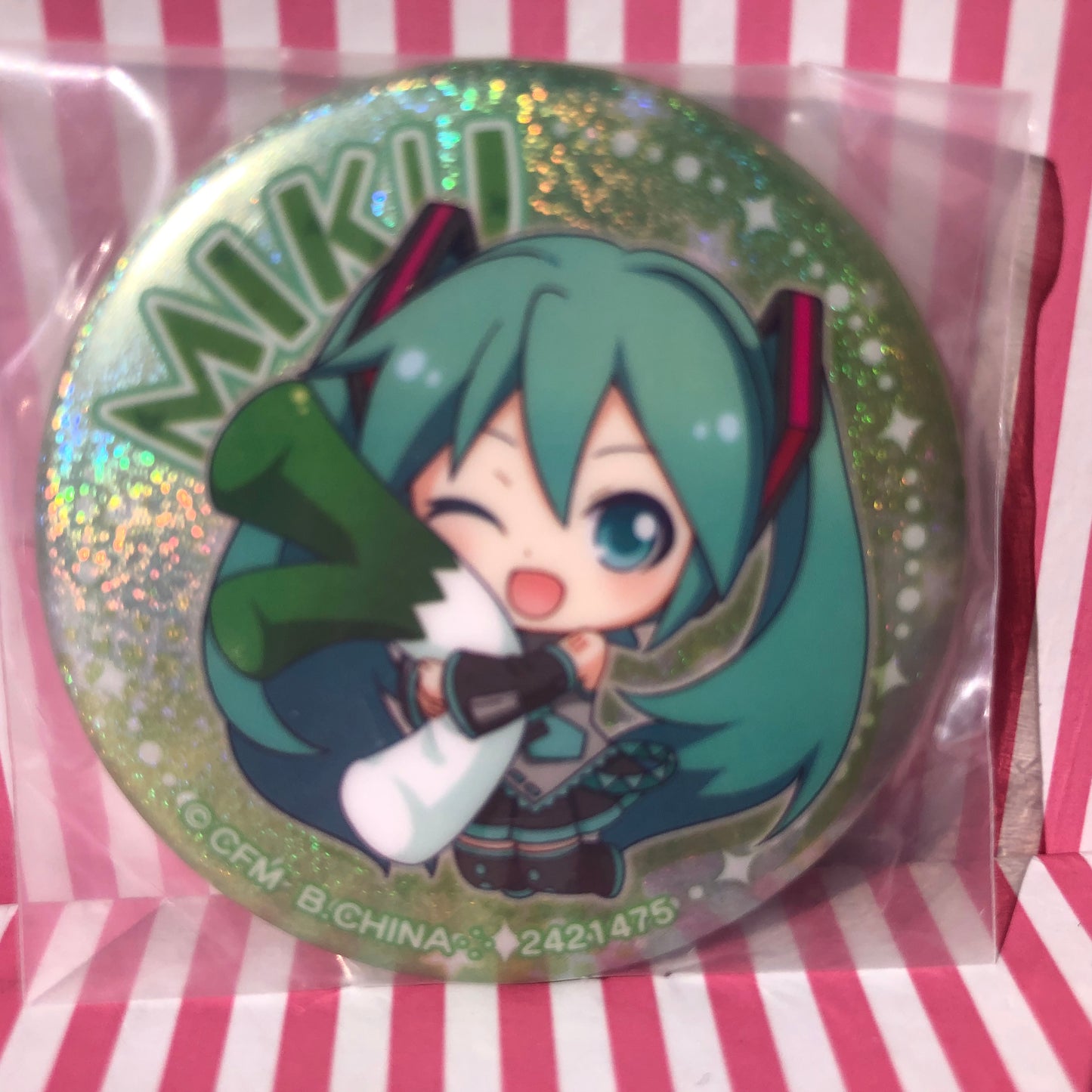 Hatsune Miku B Badge - Vocaloid Hatsune Miku Snow Miku 2018