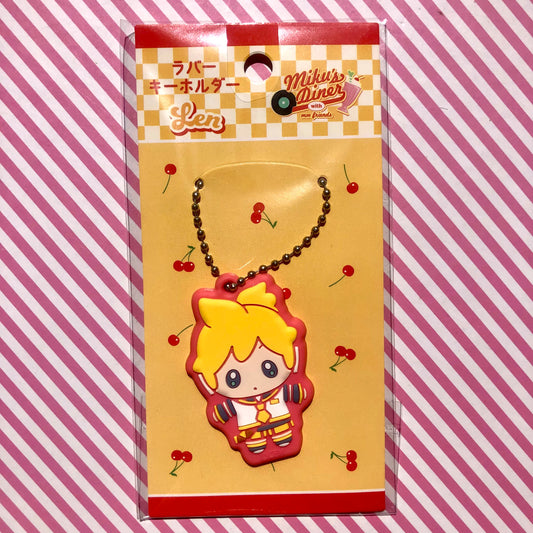 Vocaloid Kagamine Len Rubber Keychain - Miku's Diner with Miku Miku Friends