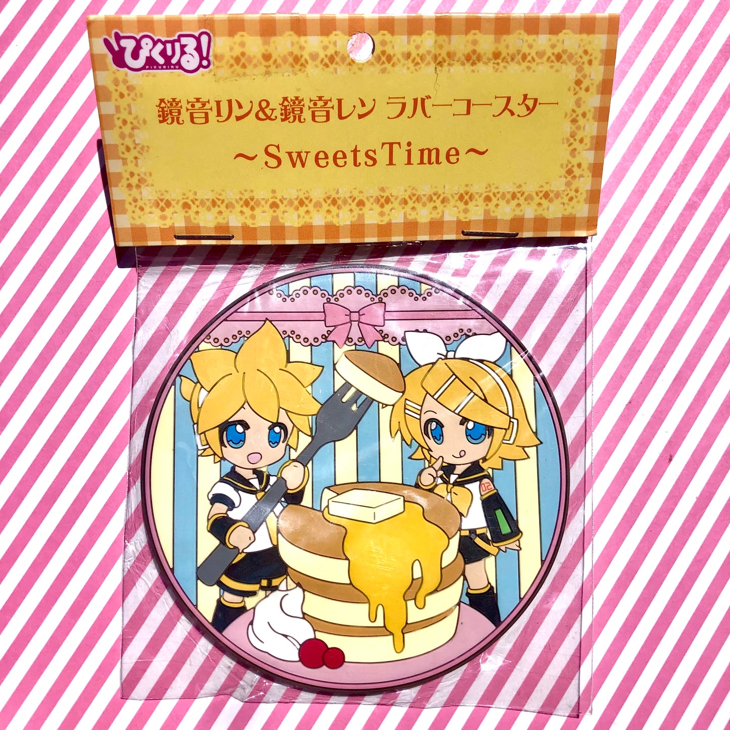 Vocaloid Kagamine Rin Len Pikuriru Dessous de verre en caoutchouc Sweets Time Hatsune Miku
