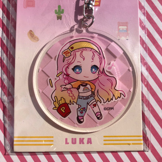 Porte-clés acrylique Vocaloid original Megurine Luka - Le dîner de Hatsune Miku Miku avec mm Friends
