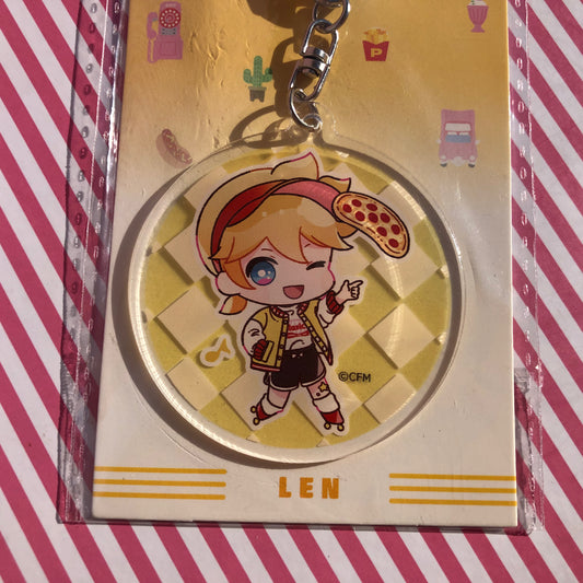 Original Vocaloid Kagamine Rin Acrylic Keychain - Hatsune Miku Miku's Diner with mm Friends