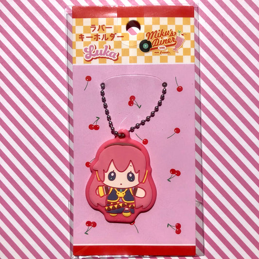 Original Rubber Keychain Megurine Luka Vocaloid Hatsune Miku Miku's Diner with mm Friends