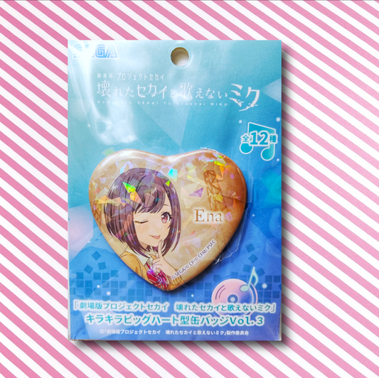 Chapa Corazón Holográfico Shinonome Ena Badge Project Sekai Colorful Stage! feat. Hatsune Miku