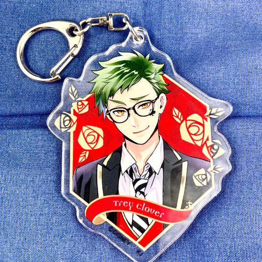 Trey Clover Disney Twisted Wonderland Acrylic Keychain