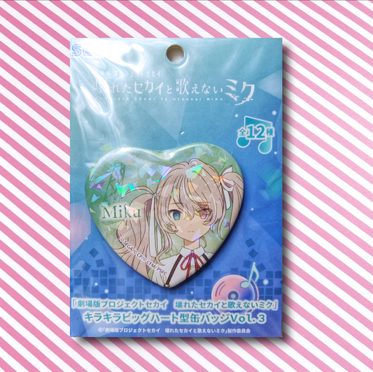 Chapa Corazón Holográfico Vocaloid Miku Badge Project Sekai Colorful Stage! feat. Hatsune Miku