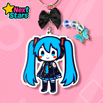 3D Relief Amulet Keychain 'Next Stars' Vocaloid Hatsune Miku
