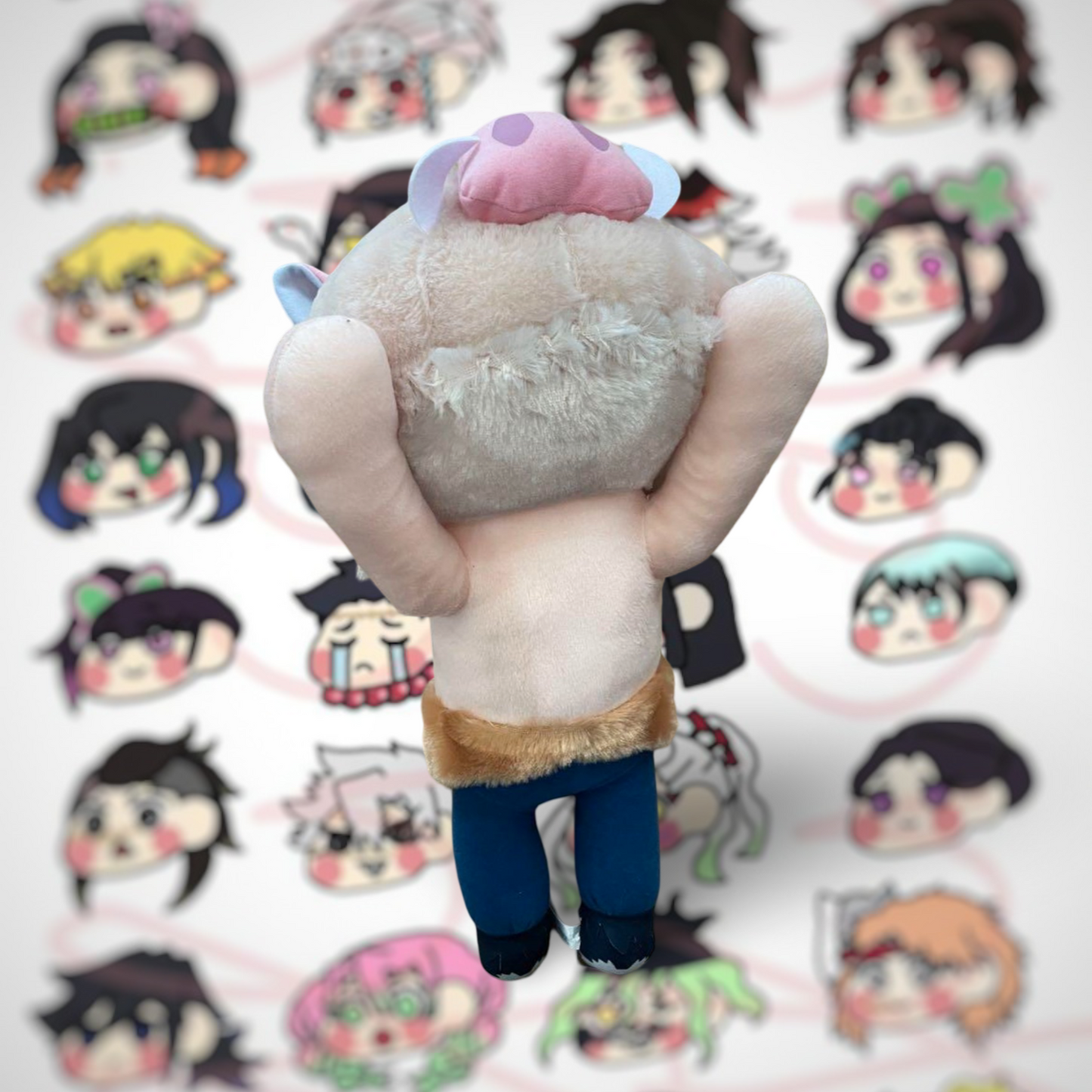 Large Plush Nesoberi Inosuke Hashibira Beast Kimetsu No Yaiba