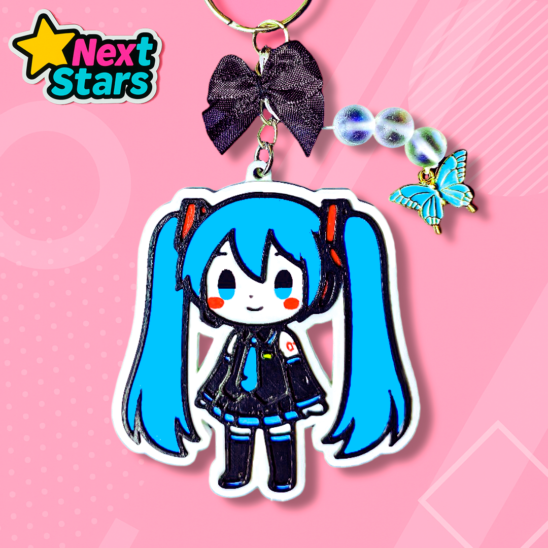 3D Relief Amulet Keychain 'Next Stars' Vocaloid Hatsune Miku