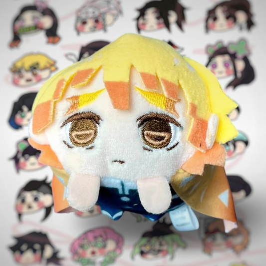 Zenitsu Agatsuma Kimetsu No Yaiba Round Decorative Keychain