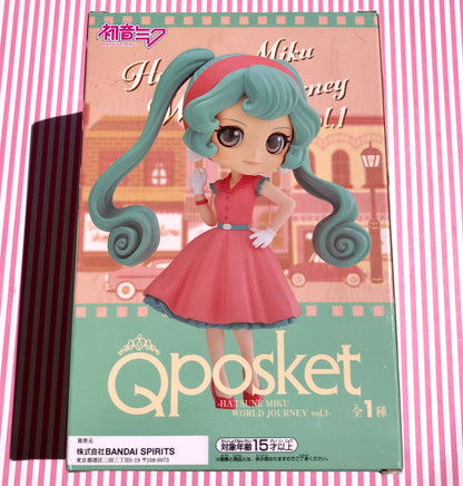 Figure Qposket Banpresto Vocaloid Hatsune Miku World Journey Bandai Namco Q Posket