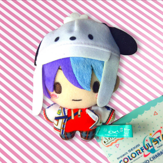 Porte-clés en peluche colorée Sanrio Aoyagi Toya Project Sekai ! avec Hatsune Miku Vivid Bad Squad
