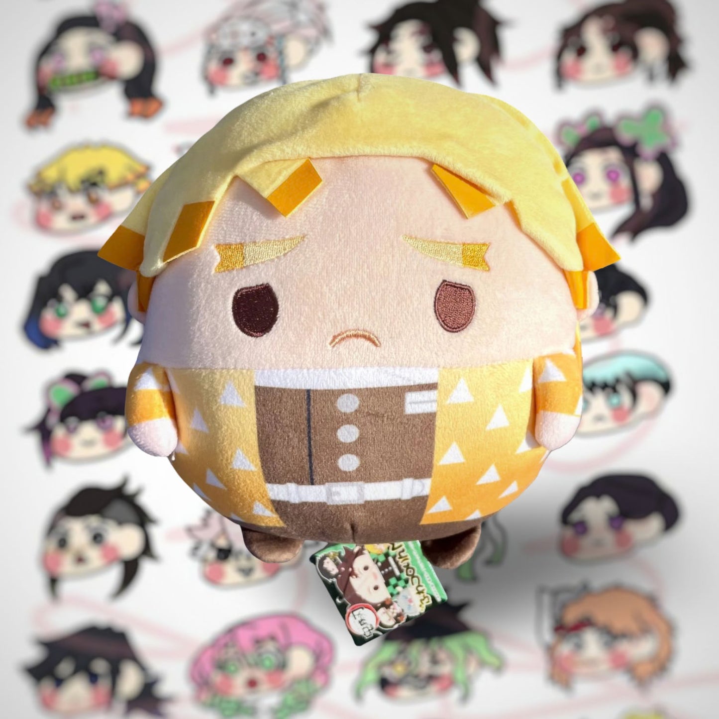 Large Round Plush Zenitsu Agatsuma Kimetsu No Yaiba Vol 2