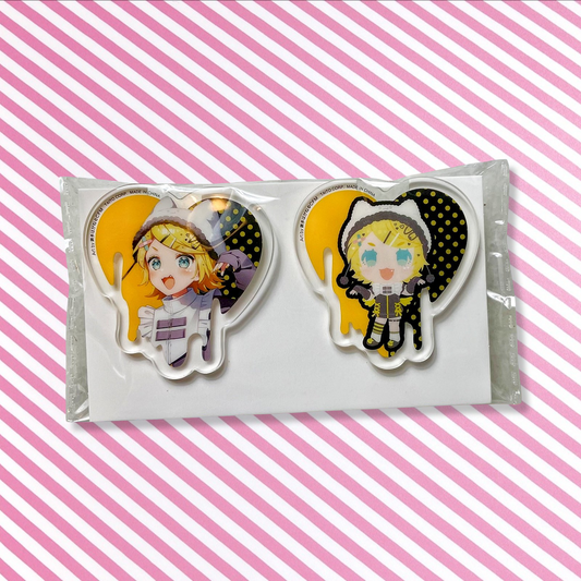 Broches x2 Sakura Kuji Taito Subculture J Award Kagamine Rin Vocaloid PiaPro Kuji Can Badge Pin Ver2 Hakusai Hatsune Miku
