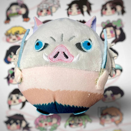 Inosuke Hashibira Kimetsu No Yaiba Round Decorative Keychain