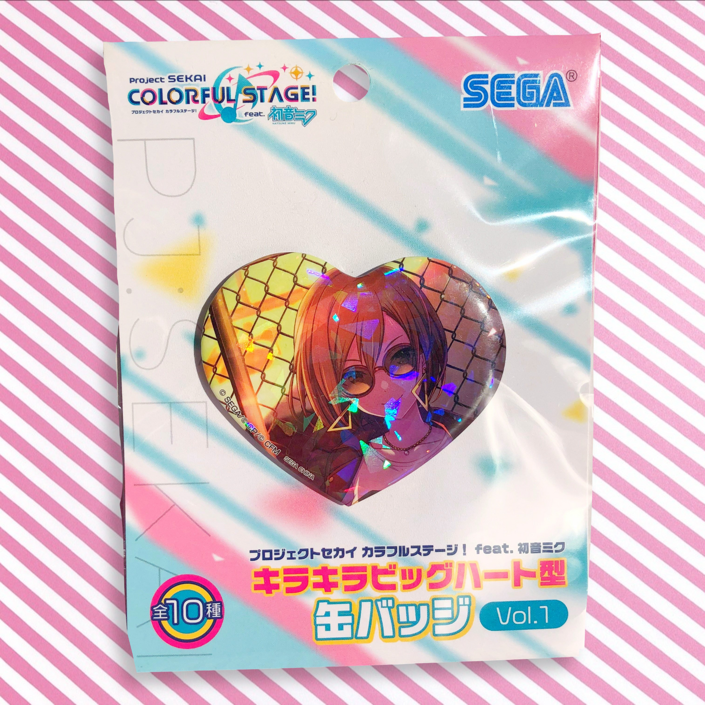 Project Sekai Colorful Stage! feat. Hatsune Miku - Vocaloid Meiko Holo Heart Can Badge