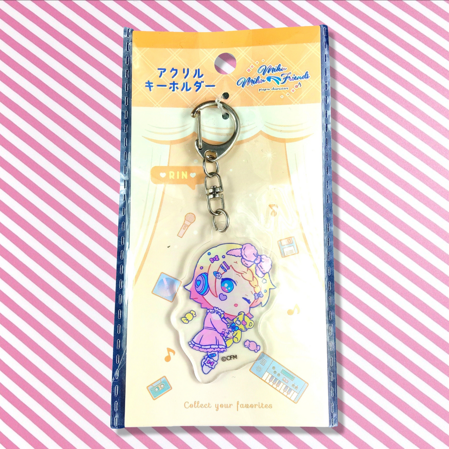 Porte-clés acrylique Vocaloid Kagamine Rin - Hatsune Miku Miku Friends