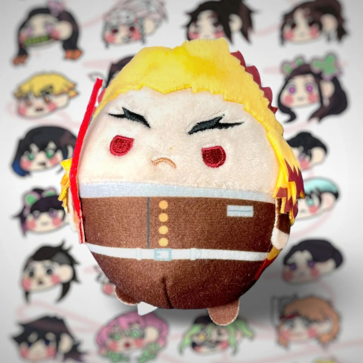 Kyojuro Rengoku Kimetsu No Yaiba Round Decorative Keychain