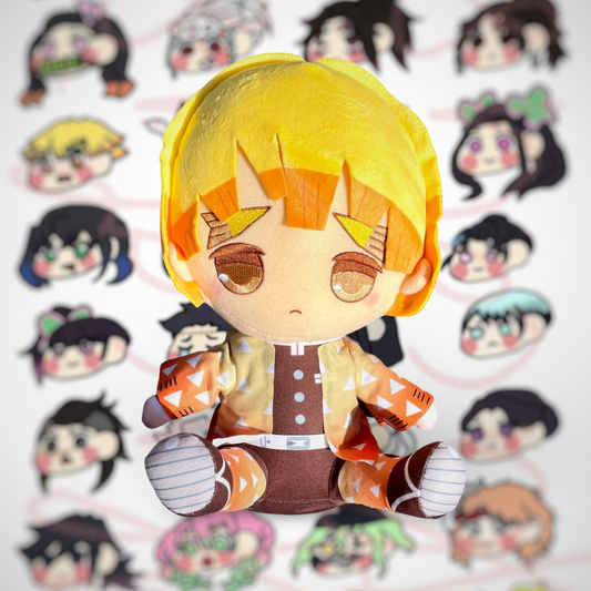 Large plush sitting Zenitsu Agatsuma Kimetsu No Yaiba