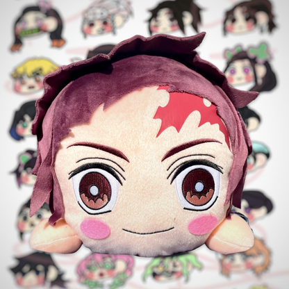 Grande peluche Nesoberi Kimetsu No Yaiba Kamado Tanjiro assis Ver3